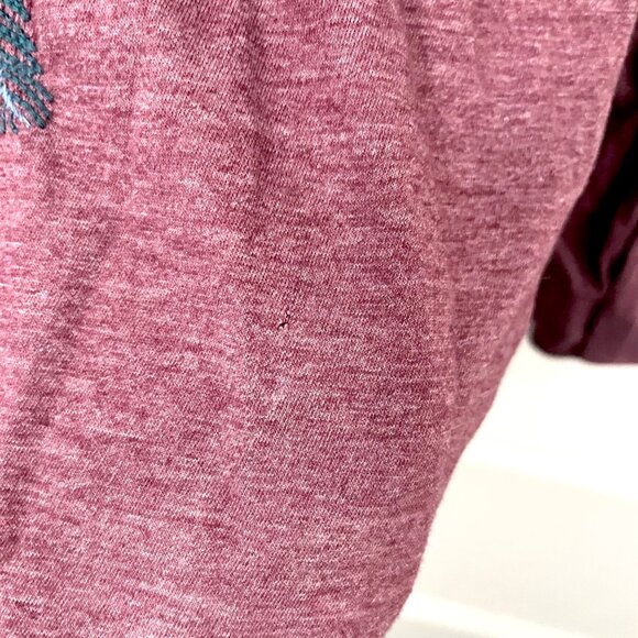 Johnny Was Darielle Flute Sleeve Tee Red Floral Embroidered Long Sleeve Top S - Picture 5 of 7